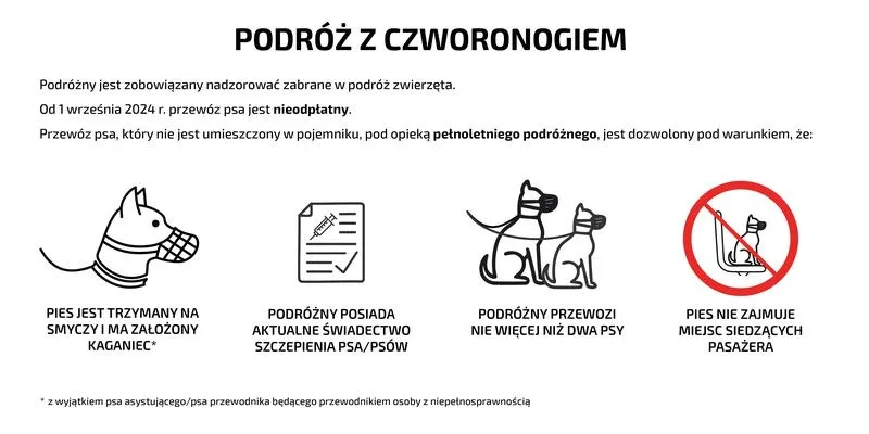 Przewóz psa w pociągu